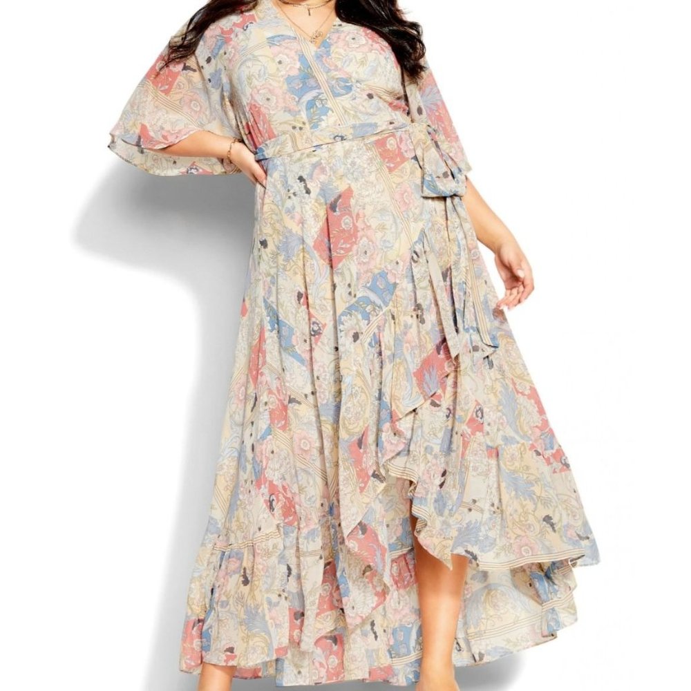 CITY CHIC Nouveau Wrap Maxi Dress - Picture 1 of 7
